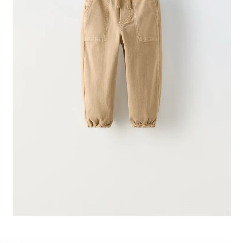 Zara Tan Relaxed Fit Joggers